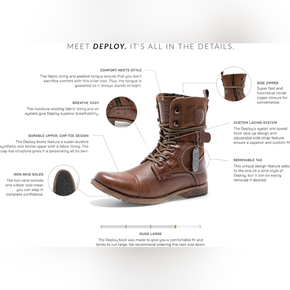 J75 Deploy Men's Mid-Calf Combat Boots - Picture 6 of 14